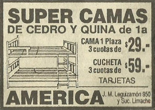 Aviso Comercial en Diario en aquella época - Salta